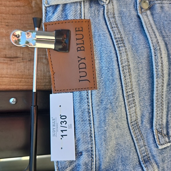 "JUDY BLUE" Blue Retro Wide Leg Jeans Sz 11/30 - Picture 4 of 6